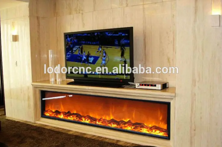 grande décoration tv armoire moderne cheminée électrique