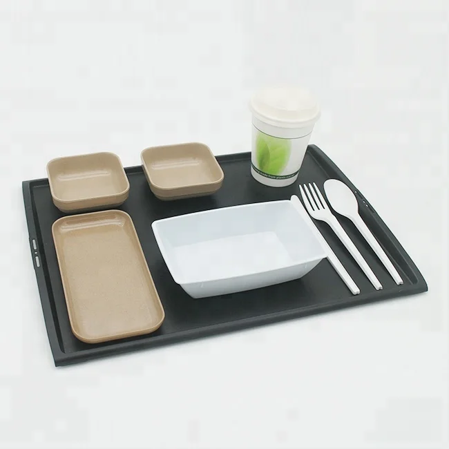 Airline Catering Sustainable Food Packaging Rice Husk Tableware