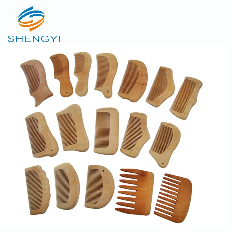 Дешевая Персонализированная деревянная расческа для волос, деревянная расческа для волос на заказ