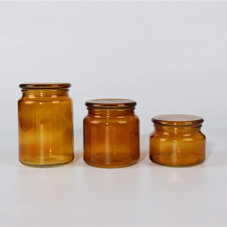 Amber Glass Jars For Candle Making (280ml, Pack Of 6, Amber) at Rs  540/piece, Siolim