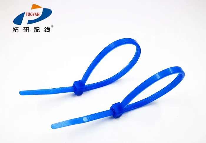 Tuoyan factory 2.5*100 blue V0 High temperature resistance 170 degrees ETFE cable ties manufacture