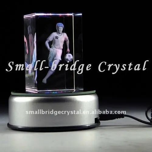 light base crystal led glass 3d laser