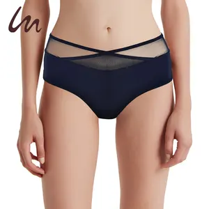 Fashionable Lace Mesh Girl Sexy Knick High Waist Brief