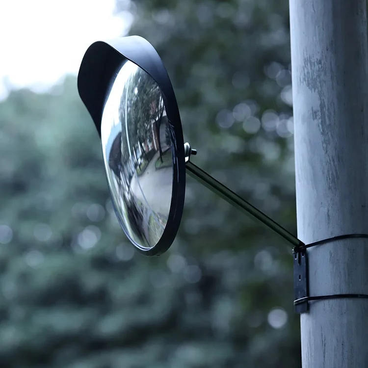 OEM Customized 360 Degree Adjustable  Black Traffic Concave Convex Mirror Unbreakable Convex Mirror