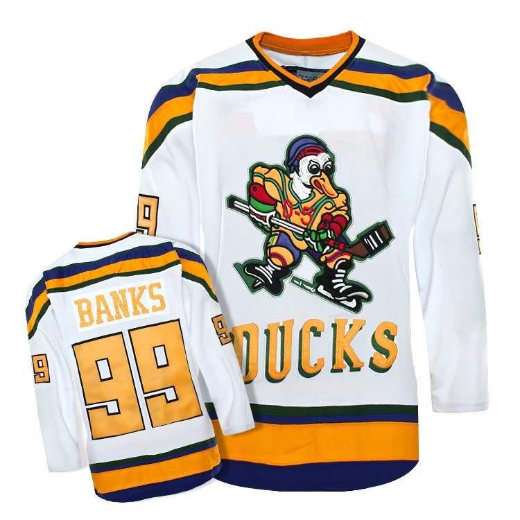 Buy Mighty Ducks Jersey Movie Ice Hockey Jersey S-XXXL Charlie