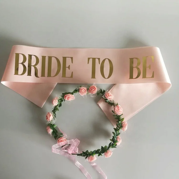 Bachelorette Party Bride to Be Sash Pink Bridal Shower Gift 