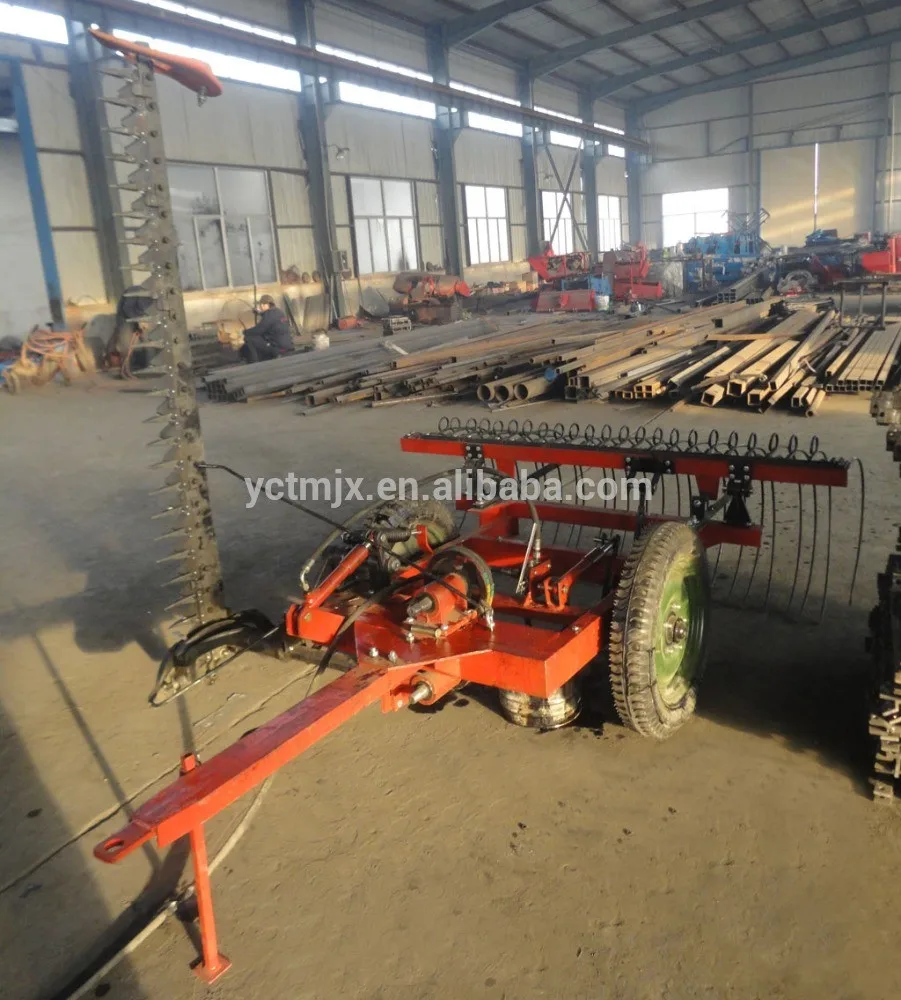 Coting Rabing Machin 2025 New Products Tractor Mounted 9GBL-1.4 Series Cutting And Raking ...