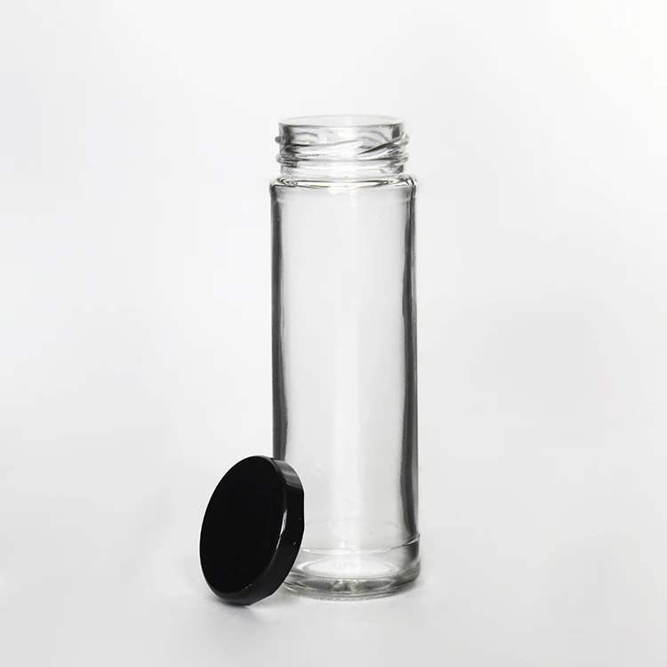 Slim And Tall Straight Round Shape Small 5oz 150ml Spice Glass Jar