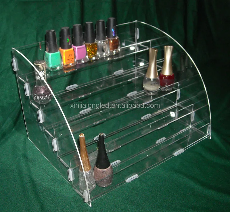 5 Steps Clear Acrylic Nail Polish Holder Buy Nail Polish Display Rack