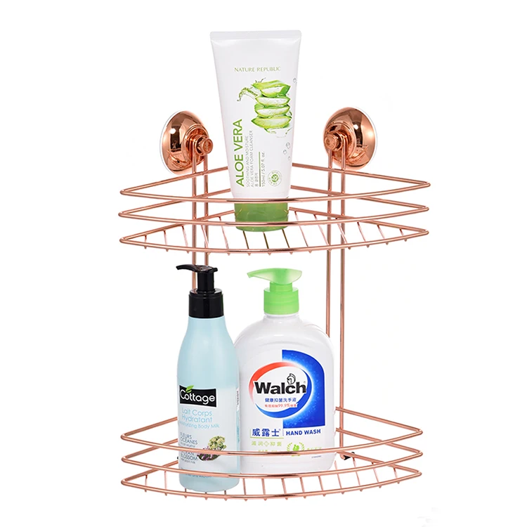 High Quality Bath Bedroom Suction Cup Rose Gold Shower Rack Corner Caddy Buy Brass Shower Caddy High Quality Brass Shower Caddy Bedroom Brass Shower Caddy Product On Alibaba Com