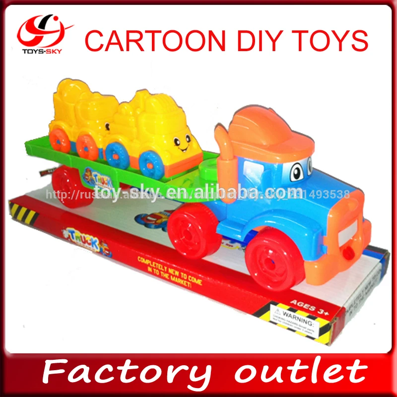 2015 новые игрушки строительный блок мультфильмов раздвиёные средстве трактор diy игрушки