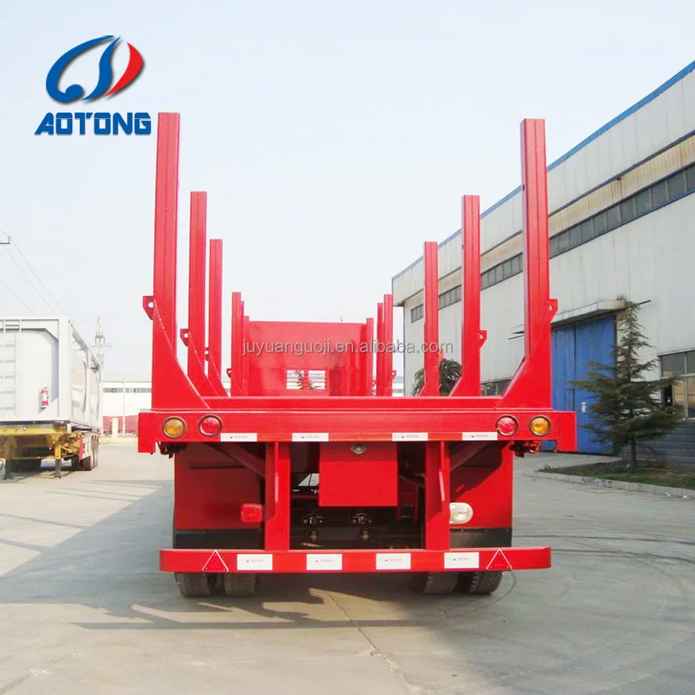 China for Forest Wooden Log Transport Semi Trailer Timber Truck Trailers Wood/log/timber Loading Flatbed Semi Trailer for Sale