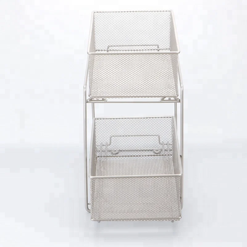 Современные кухни и ванной комнаты 2 уровня кабинетные ящики железная сетка раздвижные корзина с выдвижными ящиками для хранения стойку