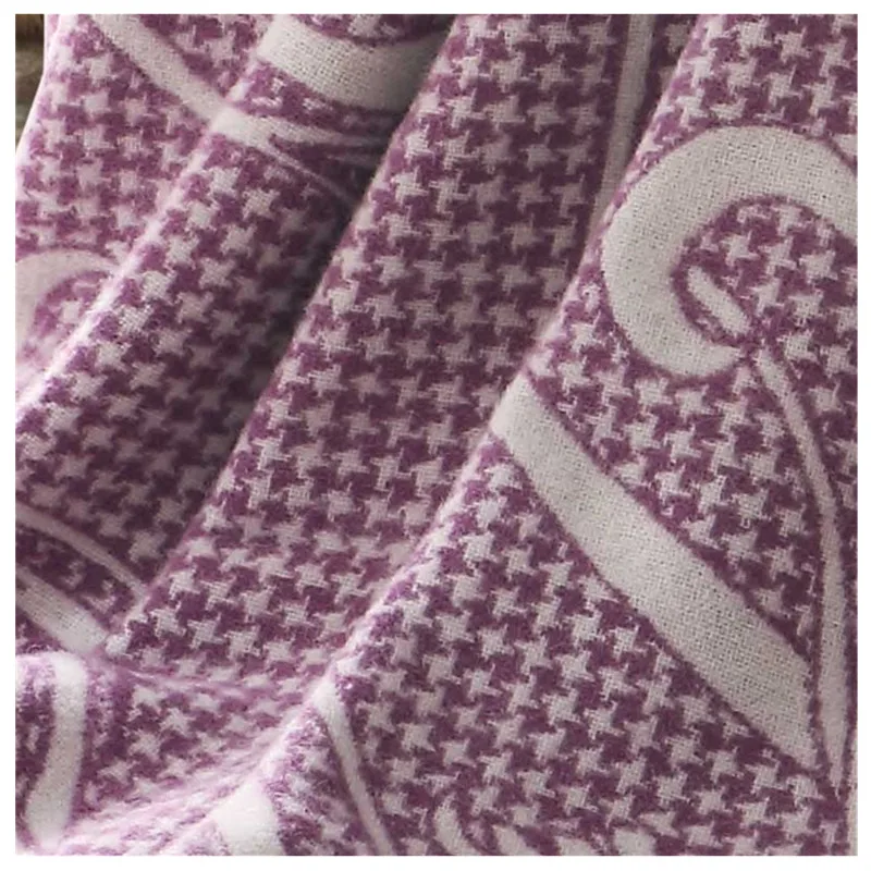 BLUE PHOENIX Blankets for Winter New Zealand Wool Jacquard Flower king Size