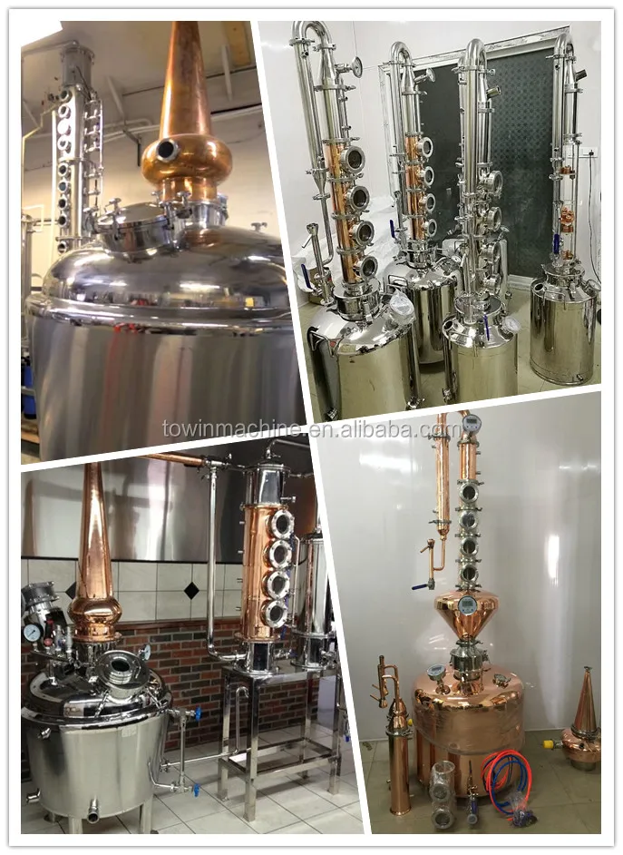 Подержанный спирт, 200 галлонов, Moonshine, медь, Вэньчжоу, машинное оборудование, колонковый дистиллятор для водки, 200 л, дистиллятор для водки на продажу