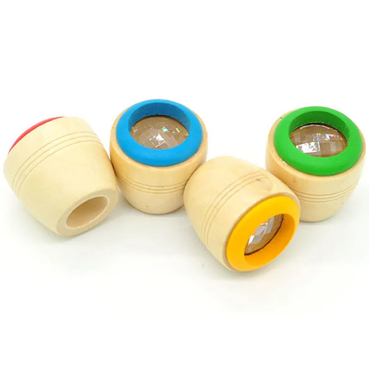 Волшебный калейдоскоп с эффектом пчелиного глаза, деревянная детская игрушка, маскарадный цветной Деревянный калейдоскоп