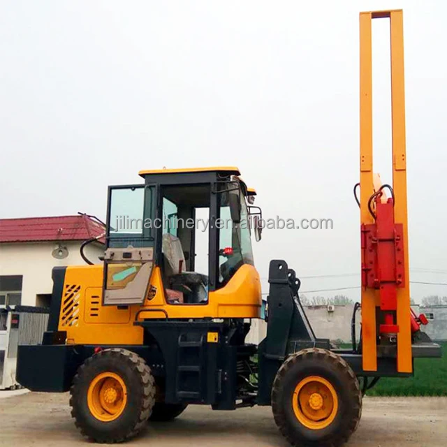 Vibrating Drop Hammer Pile Driver for Guardrail Installation