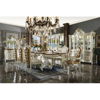 Longhao Furniture american style luxury long dining table set