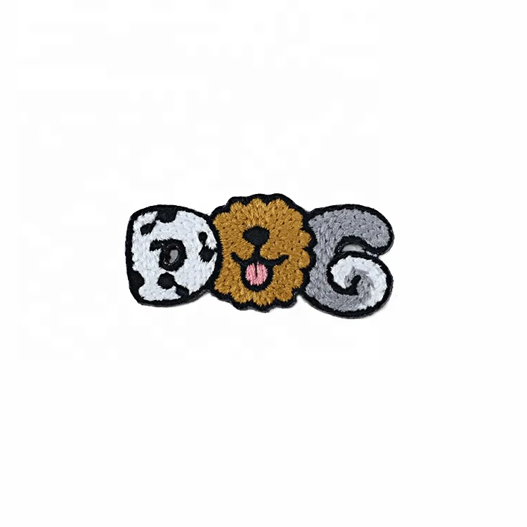 custom small badge animal embroidery chain