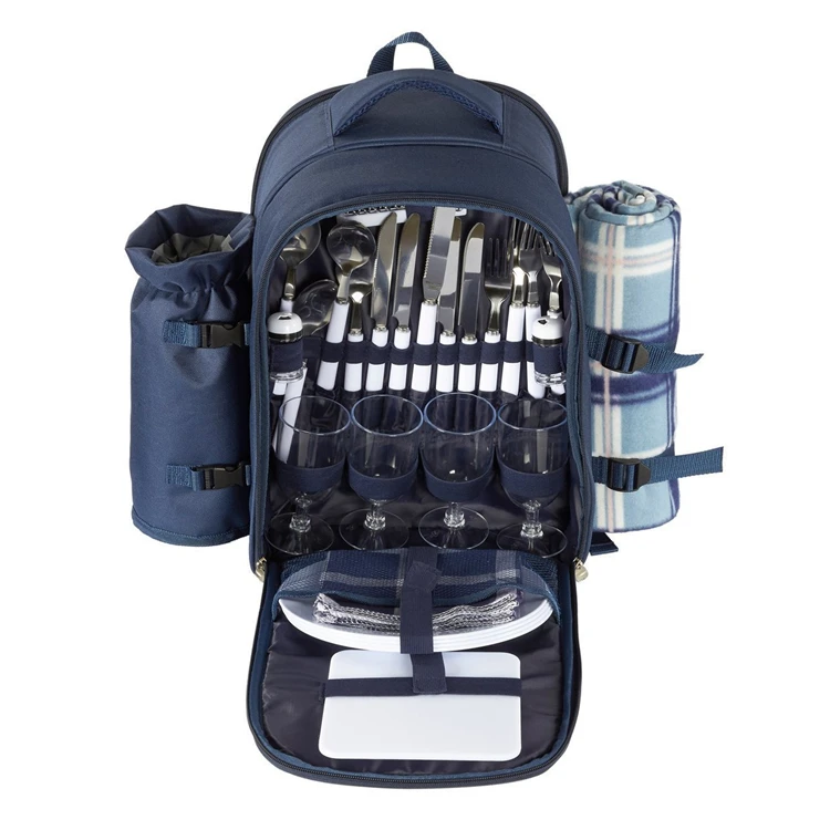 Amazon.com: VonShef 4 personas al aire libre Picnic Mochila Set con Manta -  Incluye 29 piezas Comedor Set \u0026 Aislante refrigerador Compartimento para  mantener la comida enfriada durante más tiempo - Gris :