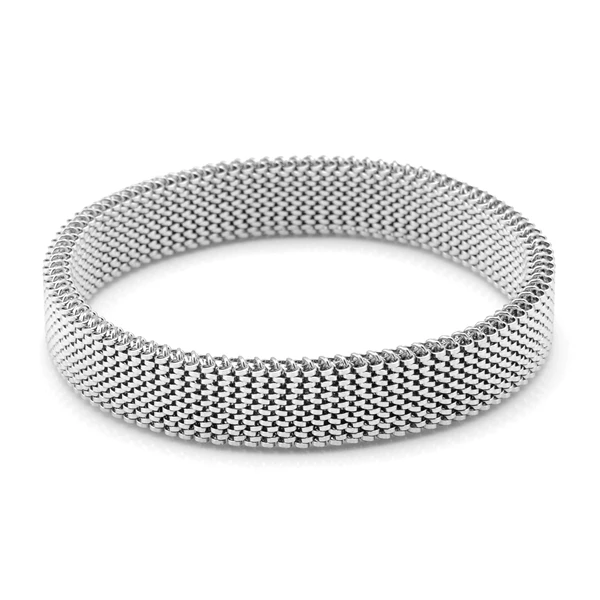 SUNNYCLUE Lot De 12 Bracelets Joncs Extensibles En Acier Inoxydable Argenté - Réglables Et Empilables Pour Création Bijoux DIY