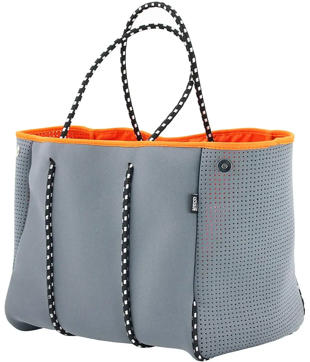 Neoprene Multipurpose womens handbag Beach Bag Tote with Inner Zipper Pocket and Movable Board