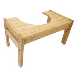 Приседании и туалетный стульчак Non-Slip Bamboo туалет горшок стул шаг переносная ванная комната приседание писсуар