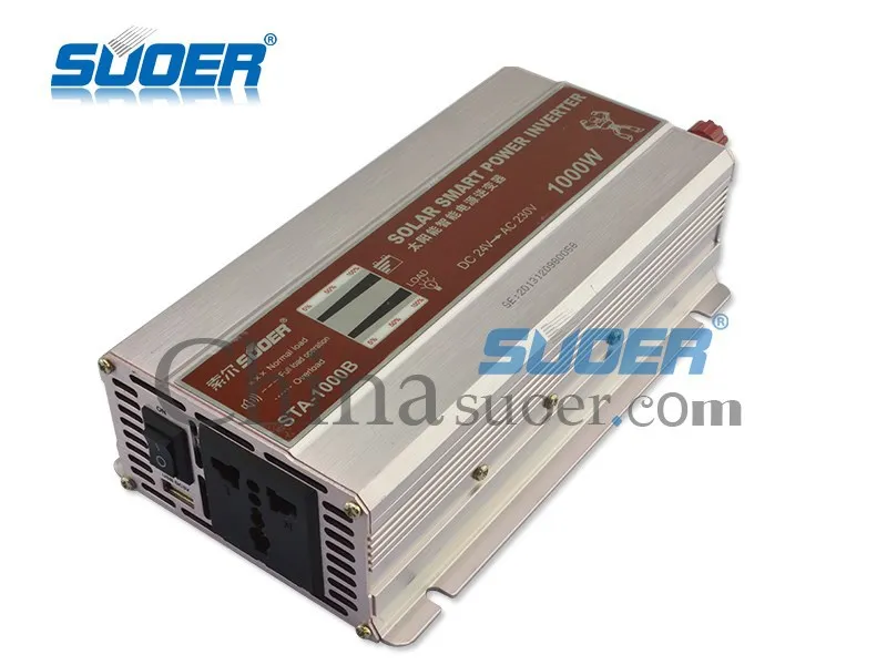 Suoer Solar Power Modified Sine Wave Inverter 24v 220v Inverter 60hz 1kw