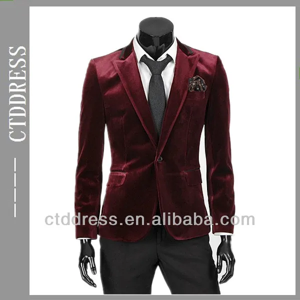 オーダーメイドの最高品質の男性ベルベットスーツブレザー Buy メンズスタイリッシュなブレザー メンズコーデュロイブレザー ブレザー赤 Product On Alibaba Com