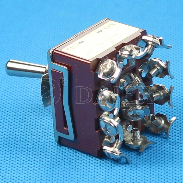 KN3C-402 15A 250V 4 Pole ON-ON Locking 2 Way Toggle Switch