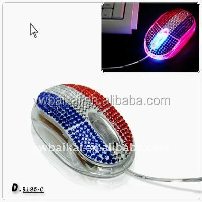 Пользовательский дизайн, горячая распродажа, компьютерная мышь с украшенными бриллиантами, декоративная компьютерная мышь для ноутбука