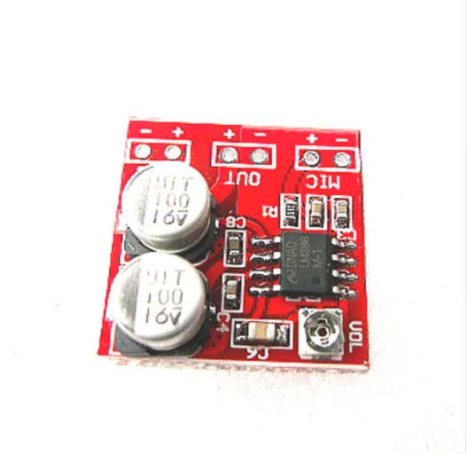 LM386 электретный микрофон усилитель мощности плата усиления 20-200