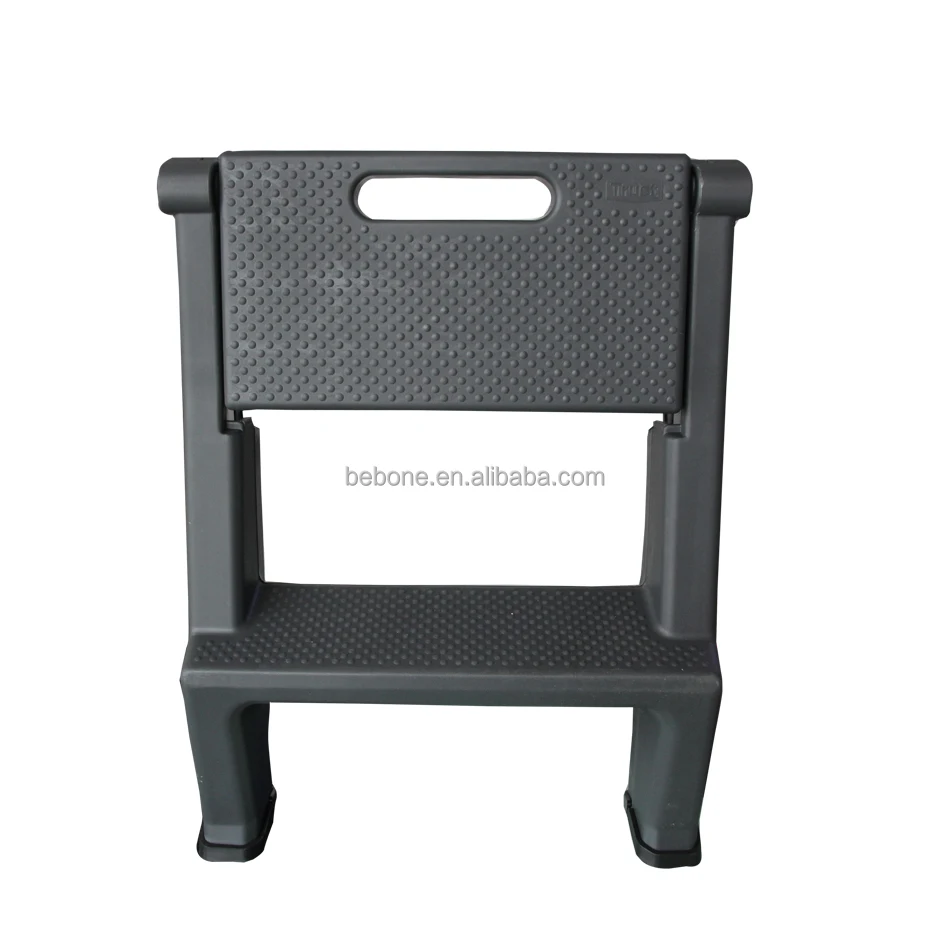 Plastic Folding Step Stool  2 Step Folding Ladder for Kitchen Garden