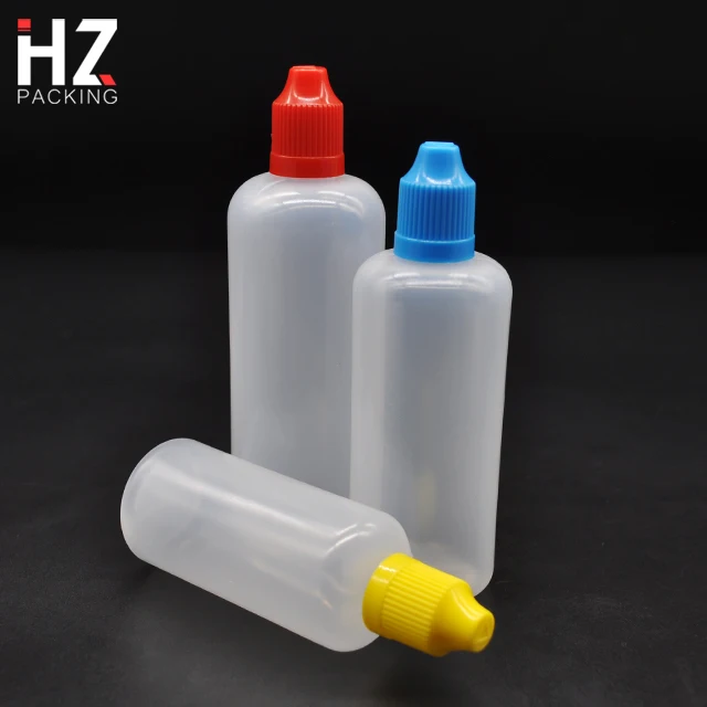 HZ Packing Soft PE Squeeze Small Plastic Bottles 3ml-120ml Screen Printing Surface Handling for Petrol Use