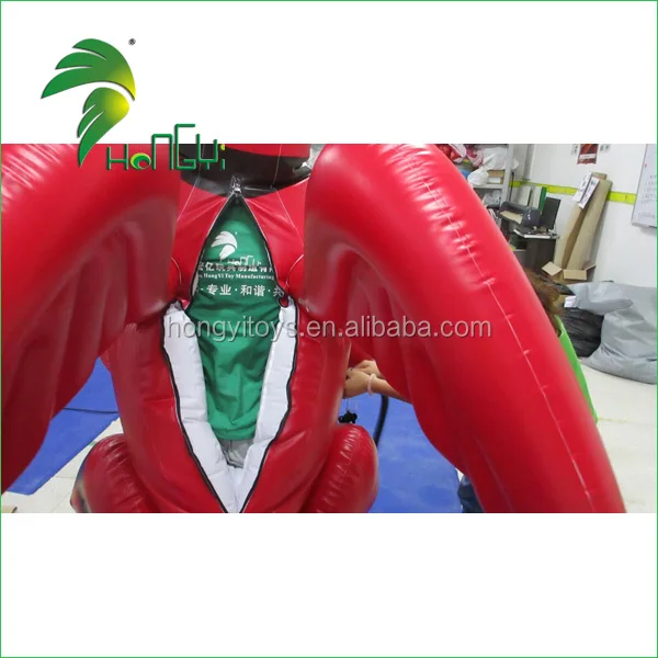 Funny PVC Inflatable Red Dragon Suit , Inflatable Guilmon Costume  for Sale