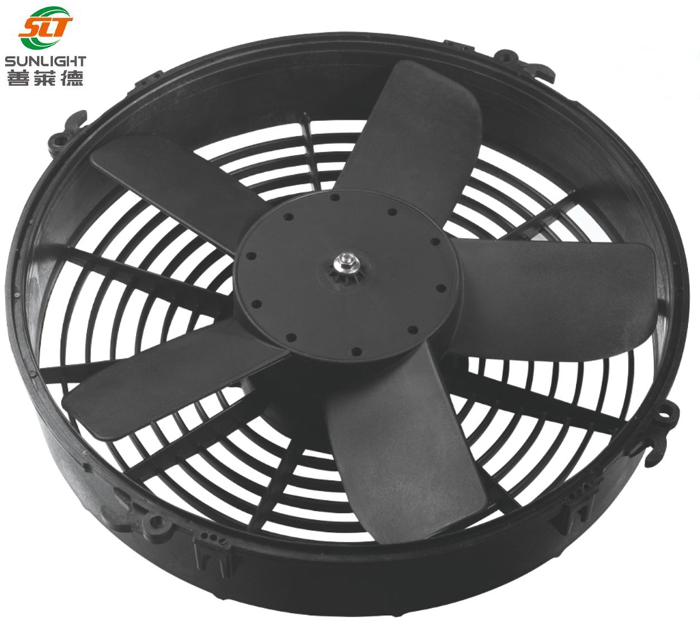 Italian 12V/24V Bus Condenser Axial Flow Fan 5 Blades DC for Cooling System/Air Conditioner for Restaurant & Industry