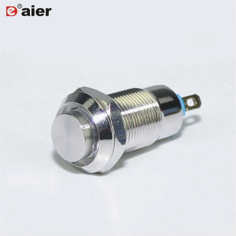 Normally Open 8MM Momentary Push Button Switch Waterproof Metal Mini High Button Push Button Switch for Equipment