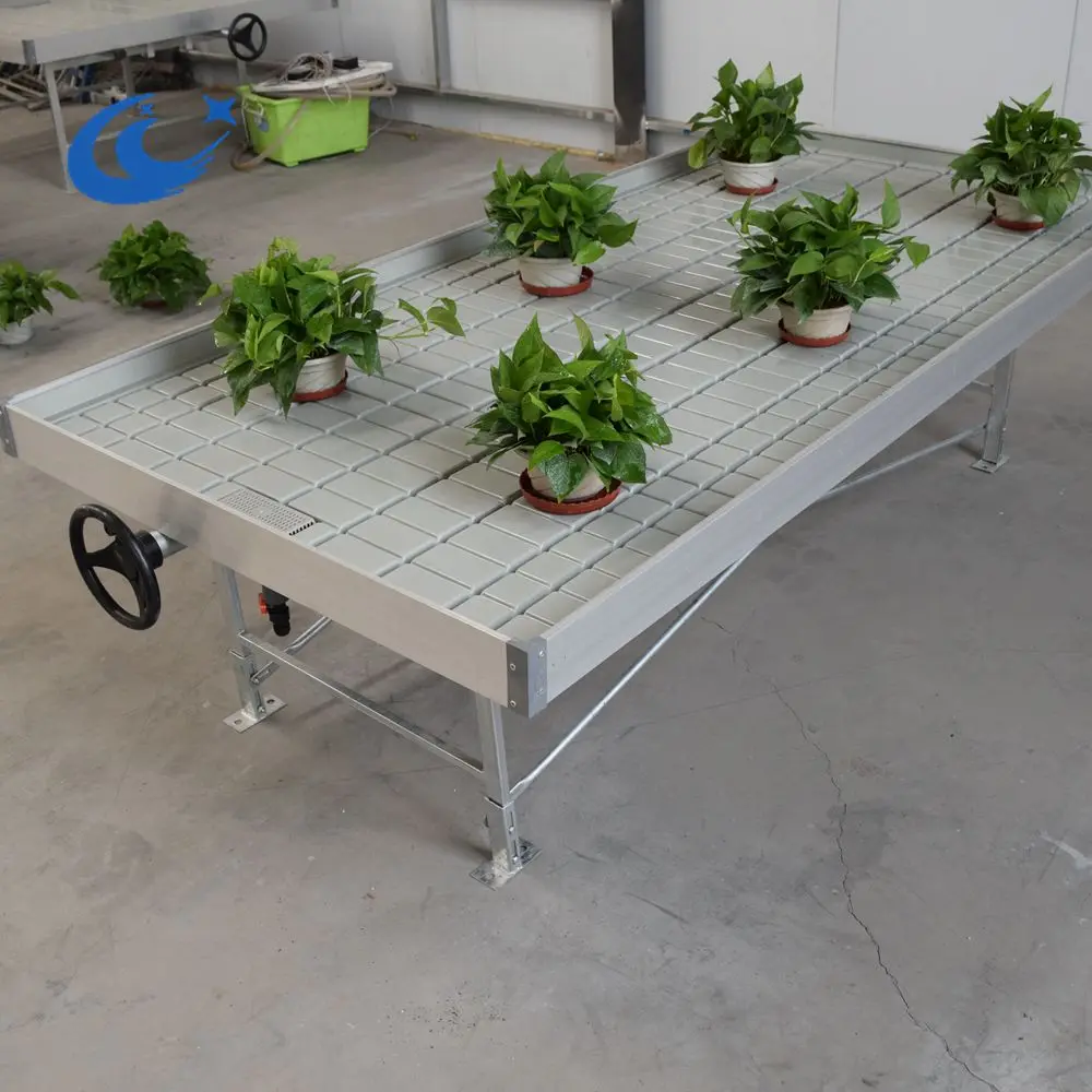 Automatic 24H Timer Ebb Flow Flood Tray Heat Mat Aerator Seedling Cart Table 