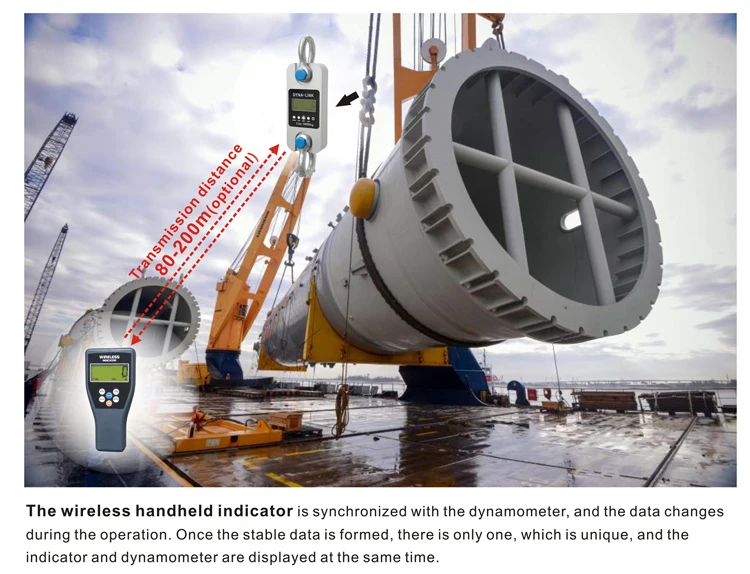 GWD200 LCD Digital Wireless Dynamometer 10 Ton