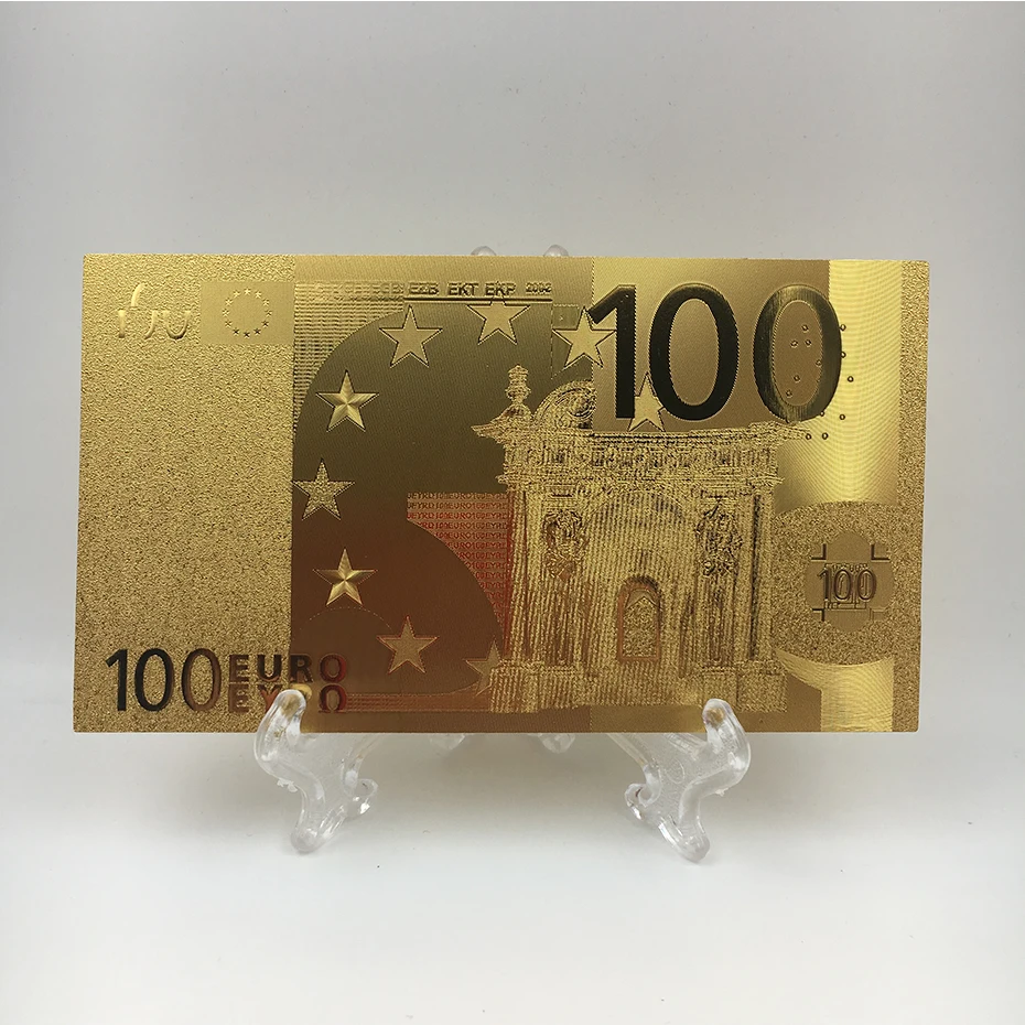 유럽 애국심 선물 999 골드 도금 100 유로 지폐 돈 홈 장식| Alibaba.com