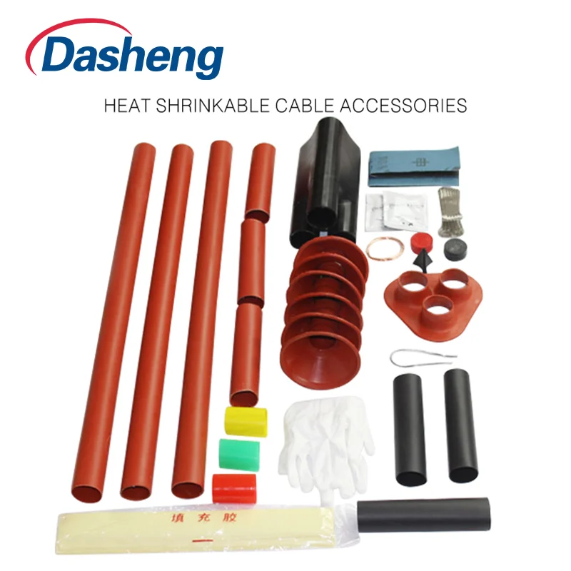 Heat Shrink Termination Kit Heat Shrinkable Cables Accessories Outdoor 3cores Cable Joint 11KV