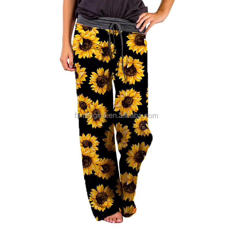 Serape Sunflower Wide Leg Lounge Pants 