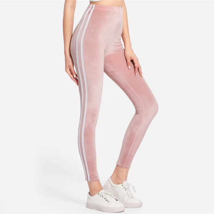 Mallas De Terciopelo A Rayas Laterales Para Mujer,Pantalones  Informales,Mallas Ajustadas - Buy Mujer Medias Polainas,Polainas De  Terciopelo,Las Mujeres Pantalones Casuales Product on Alibaba.com
