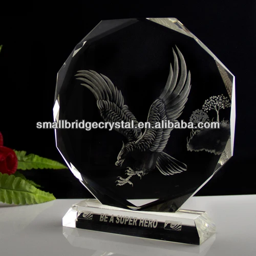 Tukku K9 Crystal Glass Iceberg Eagle Blank Crystal Trophy