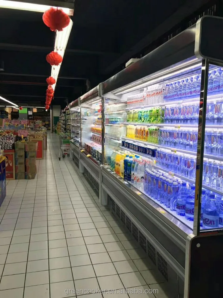 Different Size Supermarket Refrigerator for Cold Drinks and Dairy