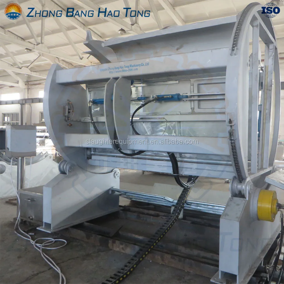 Motorized Rotary Killing Trap for Cattle Ritual Restraint for Slaughterhouse Use