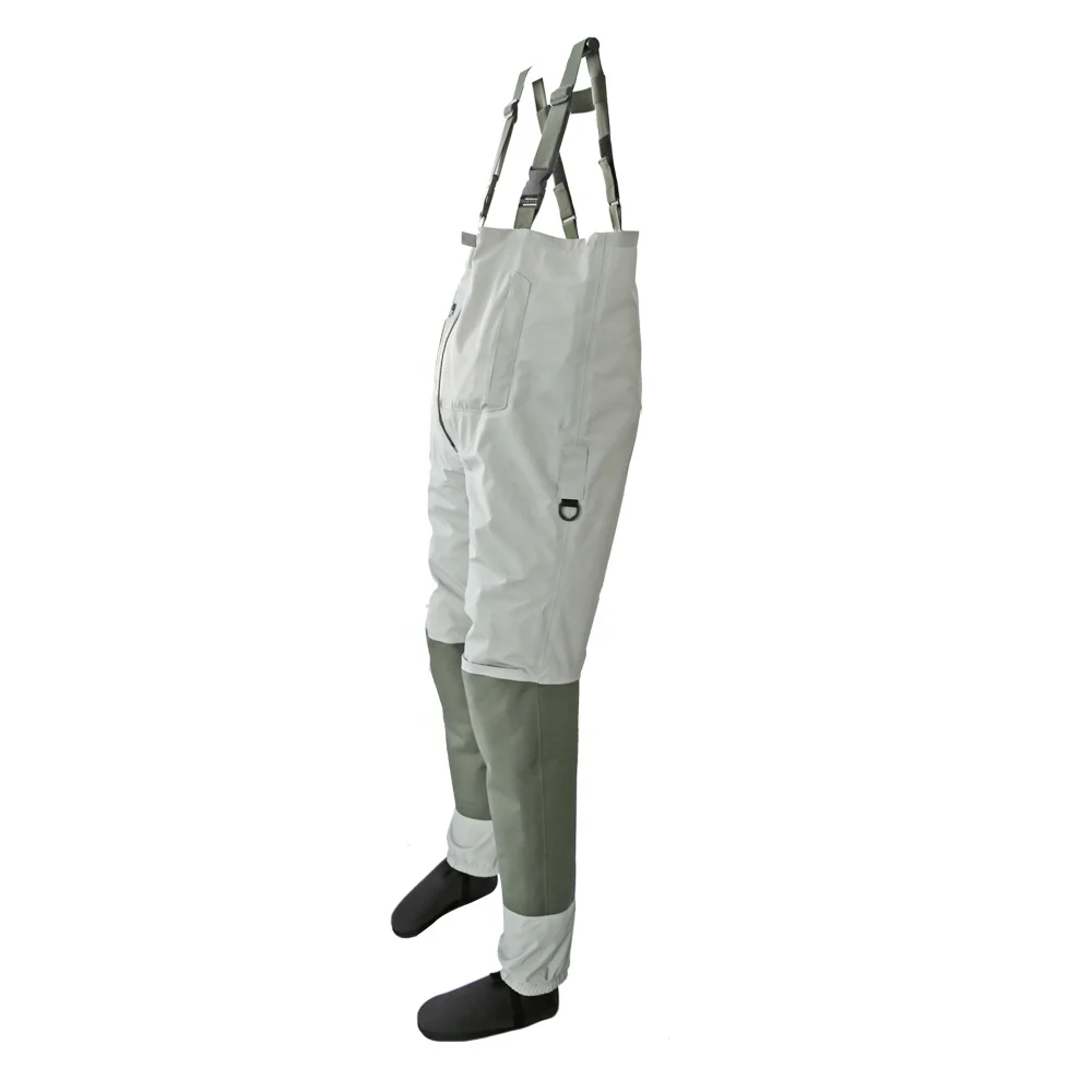 Custom Breathable Chest Waders Zippered Stocking Foot Fishing Waders for Fly Fishing