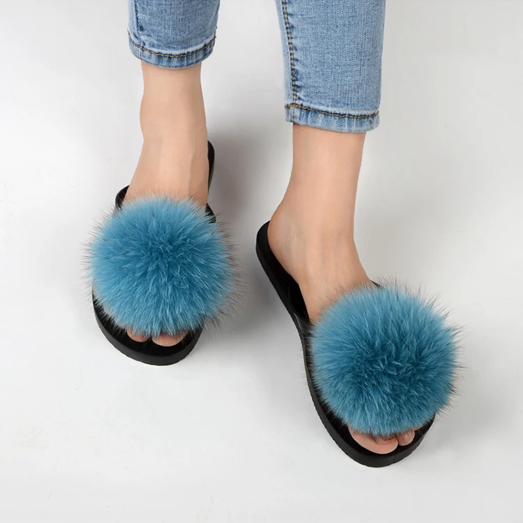 pom pom flip flop slippers