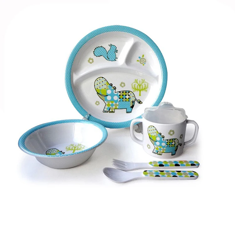 Customized Design Melamine Baby Dinner Set With LFGB Standard