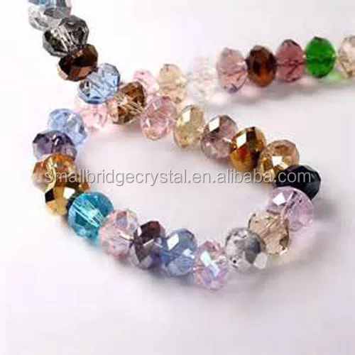 crystal glass rondelle beads wholesale